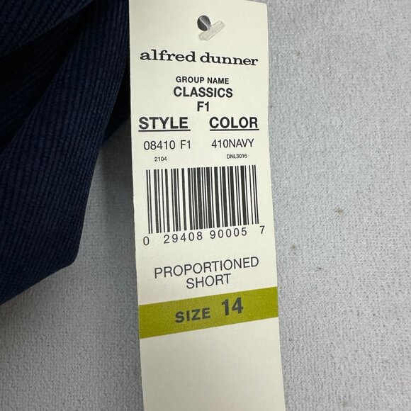Alfred Dunner Size 14 Classics Proportioned Short Navy Pants Classic Fit - Picture 3 of 7